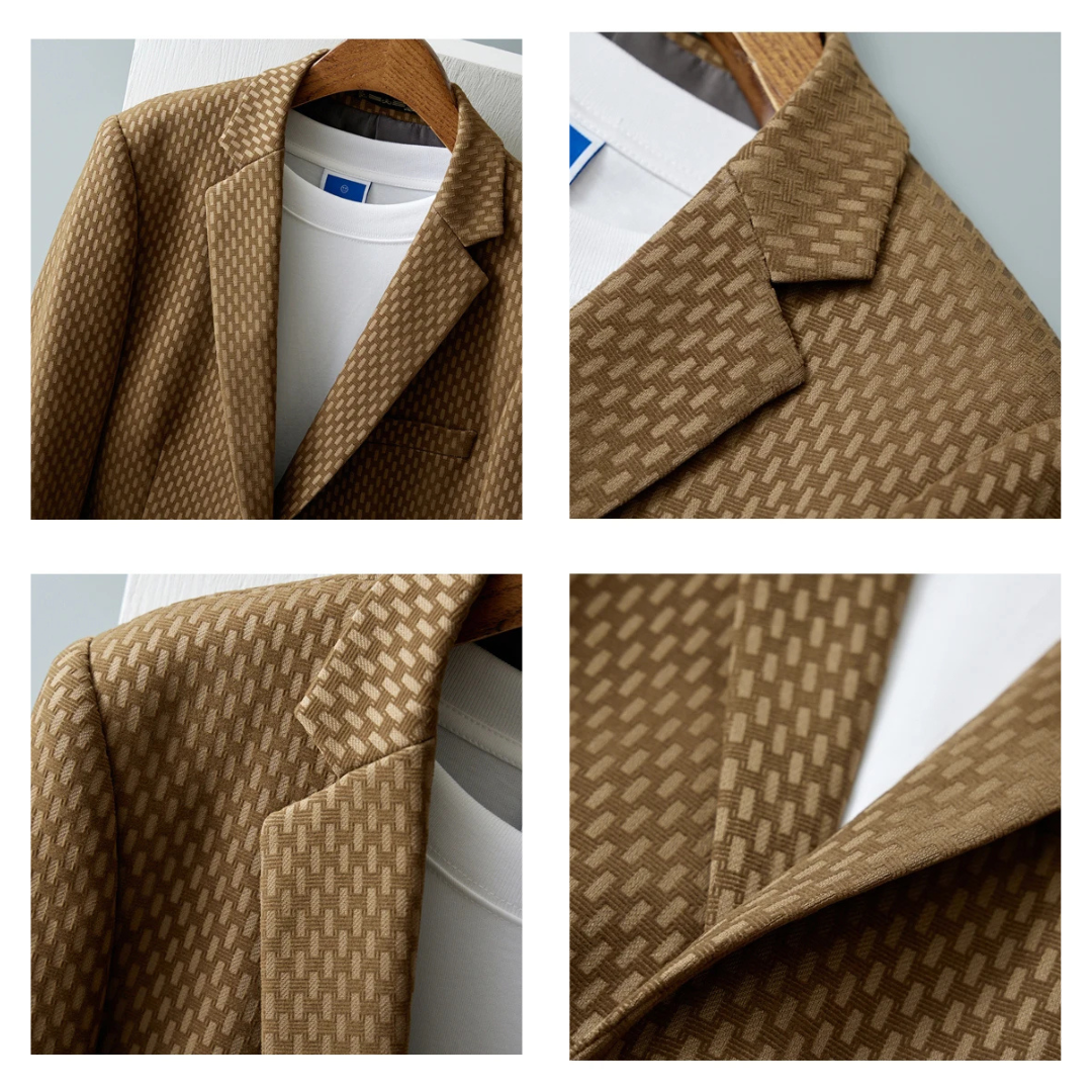 Yorkdale Woven-Pattern Blazer