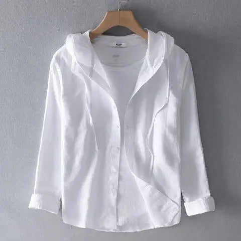 Enrico Hooded Linen Shirt