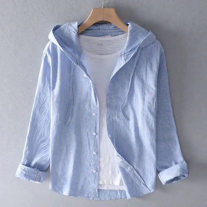 Enrico Hooded Linen Shirt